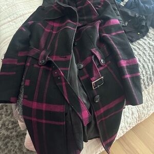 Steve Madden Black and Pink Plaid jacket